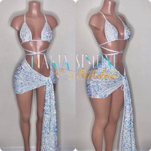 Tahiti 2 piece Sequin Skirt set